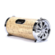 Cadeau de fantaisie portatif réel 20W 1200mAh haut-parleur en bois de bluetooth, haut-parleur bluetooth en bois de karaoke